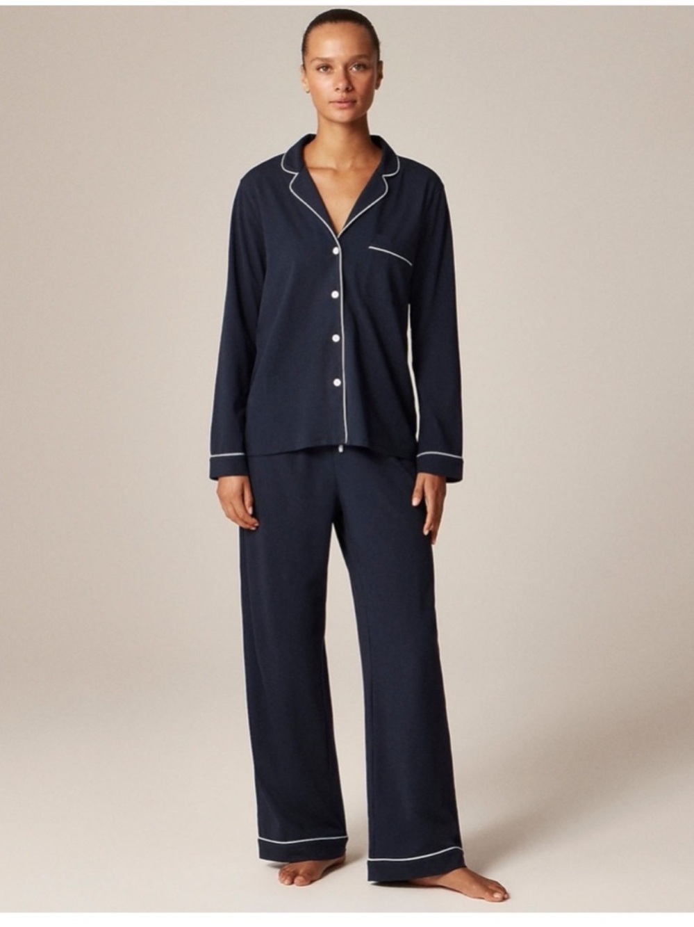 J. Crew Dreamy cotton-blend pajama pant set